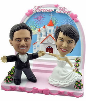 3D-Comicfigur vom Foto - American Wedding - Lustige individuelle 3D-Comicfigur vom Hochzeitspaar