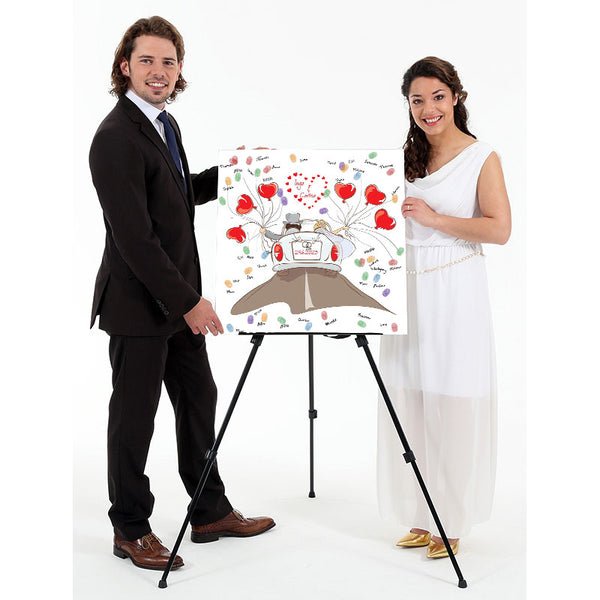 Fingerabdruck Baum - Hochzeitscorso Flitterwochen Fingerabdruck - Fingerabdruck Leinwand