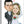 Laden Sie das Bild in den Galerie-Viewer, Karikatur vom Foto - Liebespaar in grau-weiss - Lustige individuelle Karikatur vom Foto des Hochzeitspaares