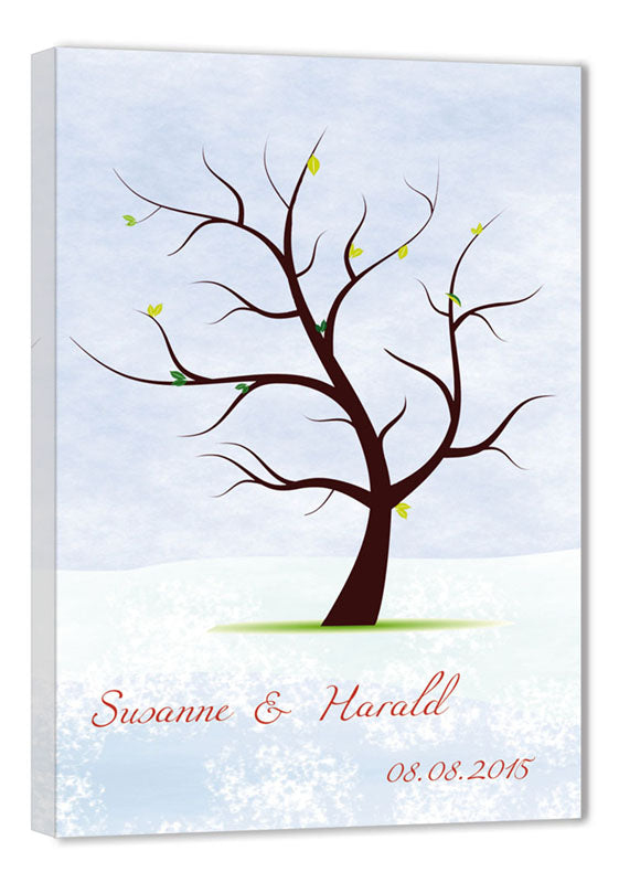 Fingerabdruck Baum - Hochzeit Fingerprint Hochzeitsbaum
