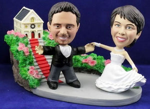 3D-Comicfigur vom Foto - Schwungvoll - Lustige individuelle 3D-Comicfigur vom Hochzeitspaar