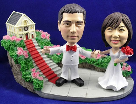 3D-Comicfigur vom Foto - Einzug - Lustige individuelle 3D-Comicfigur vom Hochzeitspaar