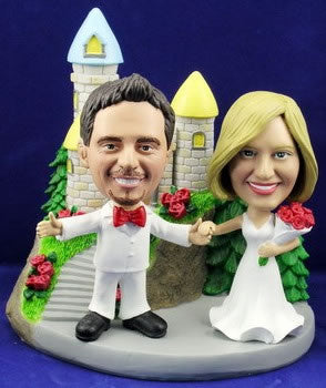 3D-Comicfigur vom Foto - Burg-Heirat - Lustige individuelle 3D-Comicfigur vom Hochzeitspaar