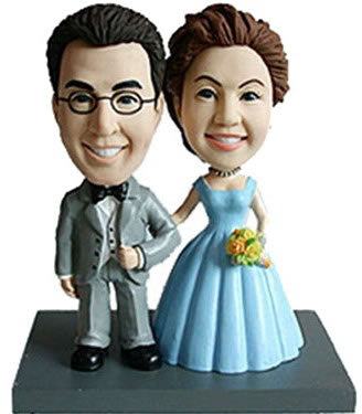 3D-Comicfigur vom Foto - Wir sagen ja - Lustige individuelle 3D-Comicfigur vom Hochzeitspaar