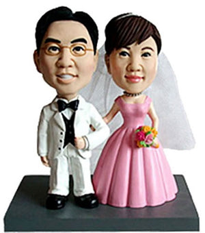 3D-Comicfigur vom Foto - Ja, für immer - Lustige individuelle 3D-Comicfigur vom Hochzeitspaar