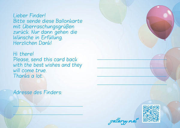 Ballonflugkarten - Bunte Ballons