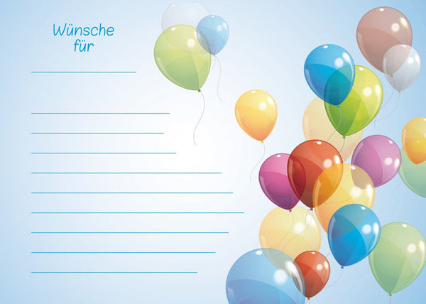 Ballonflugkarten - Bunte Ballons