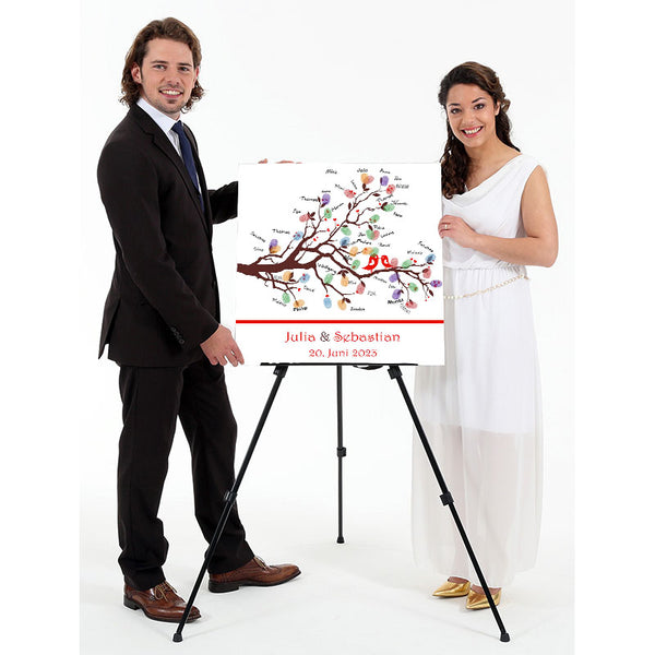 Fingerabdruck Baum - Hochzeitstauben Fingerabdruck - Fingerabdruck Leinwand