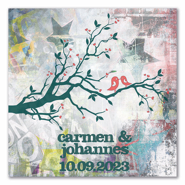 Fingerabdruck Baum - Hochzeit Fingerabdruck Kunst - Fingerabdruck Leinwand