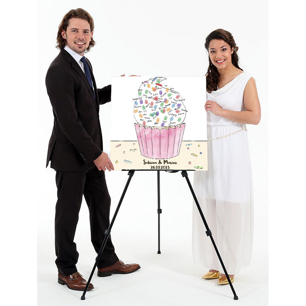 Fingerabdruck Leinwand - Fingerabdruck Cupcake - Fingerabdruck Leinwand