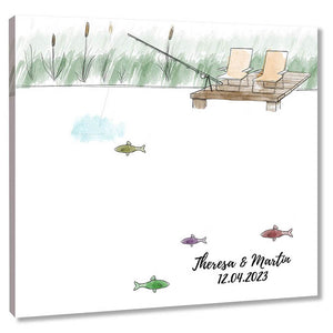 Fingerabdruck Leinwand - Fingerabdruck Fischen - Fingerabdruck Leinwand
