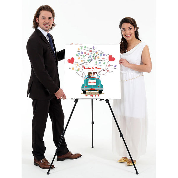 Fingerabdruck Leinwand - Fingerabdruck Just Married - Fingerabdruck Leinwand