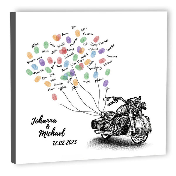 Fingerabdruck Leinwand - Fingerabdruck Motorrad - Fingerabdruck Leinwand