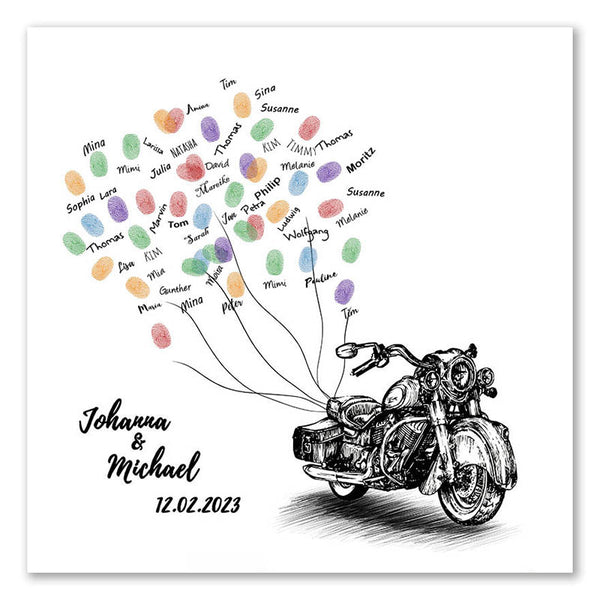 Fingerabdruck Leinwand - Fingerabdruck Motorrad - Fingerabdruck Leinwand