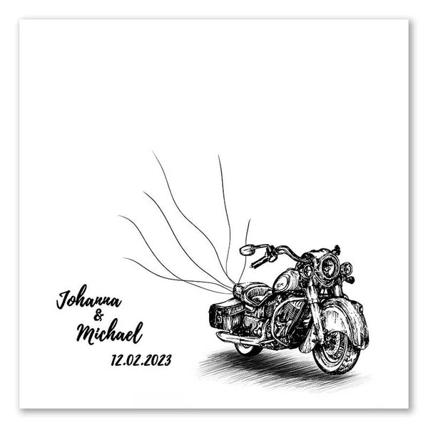Fingerabdruck Leinwand - Fingerabdruck Motorrad - Fingerabdruck Leinwand