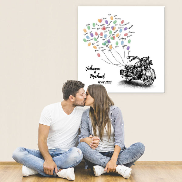 Fingerabdruck Leinwand - Fingerabdruck Motorrad - Fingerabdruck Leinwand