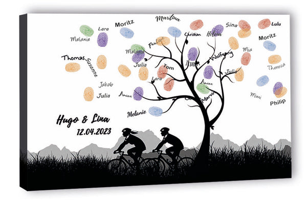 Fingerabdruck Leinwand - Fingerabdruck Mountainbike - Fingerabdruck Leinwand