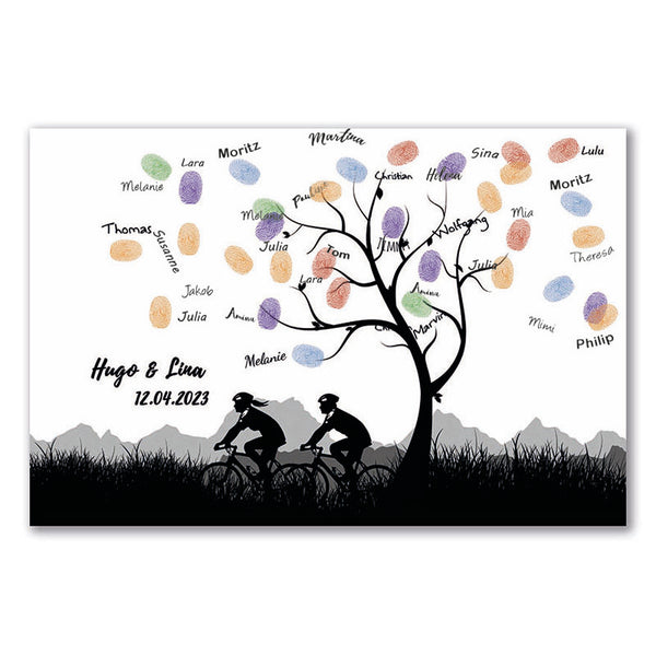 Fingerabdruck Leinwand - Fingerabdruck Mountainbike - Fingerabdruck Leinwand