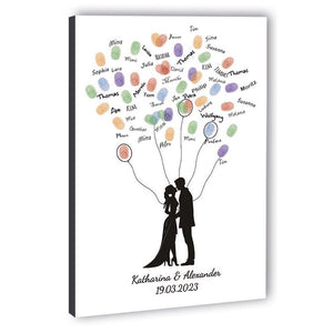 Fingerabdruck Leinwand - Fingerabdruck Paarballons - Fingerabdruck Leinwand
