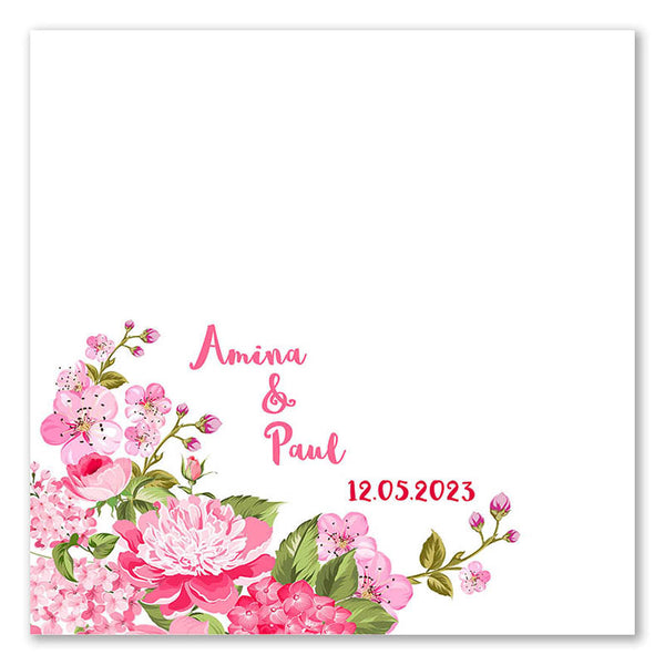 Fingerabdruck Leinwand - Fingerabdruck Rosa Blumen - Fingerabdruck Leinwand