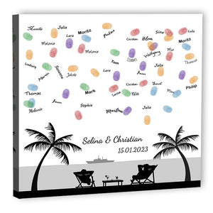 Fingerabdruck Leinwand - Fingerabdruck Strandlounge - Fingerabdruck Leinwand