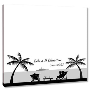Fingerabdruck Leinwand - Fingerabdruck Strandlounge - Fingerabdruck Leinwand