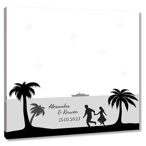 Fingerabdruck Leinwand - Fingerabdruck Strandspaziergang - Fingerabdruck Leinwand
