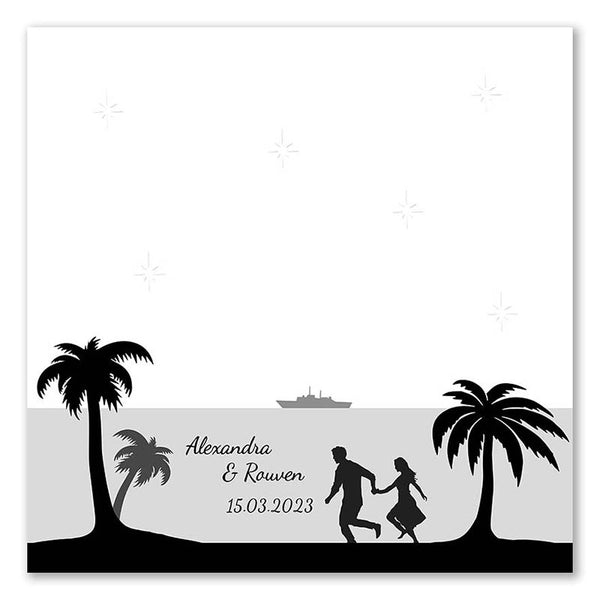 Fingerabdruck Leinwand - Fingerabdruck Strandspaziergang - Fingerabdruck Leinwand