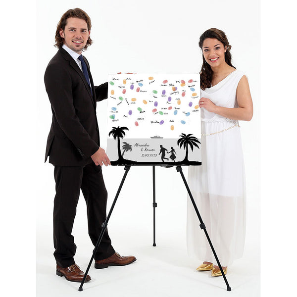 Fingerabdruck Leinwand - Fingerabdruck Strandspaziergang - Fingerabdruck Leinwand