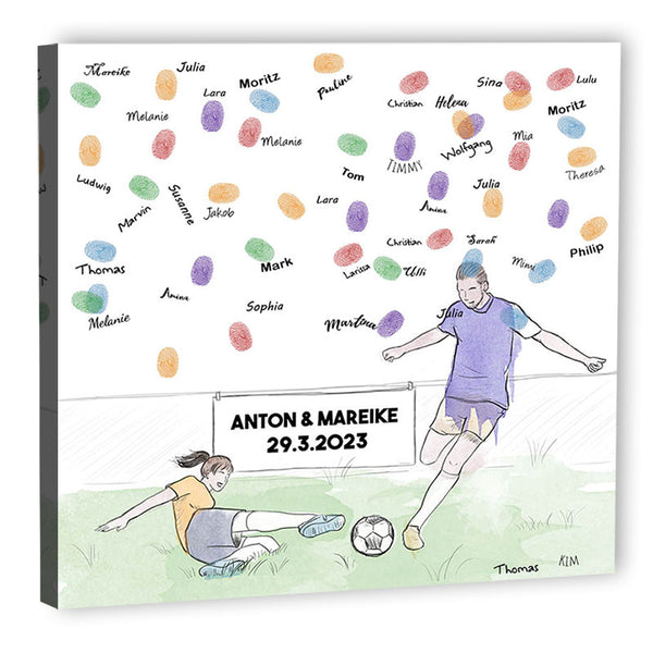 Fingerabdruck Leinwand - Fingerabdruck Fussball - Fingerabdruck Leinwand