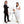 Laden Sie das Bild in den Galerie-Viewer, Fingerabdruck-Leinwand mit Karikatur - Hochzeitspaar 2 Frauen an der Kette (fpca1002) - Fingerabdruck Leinwand
