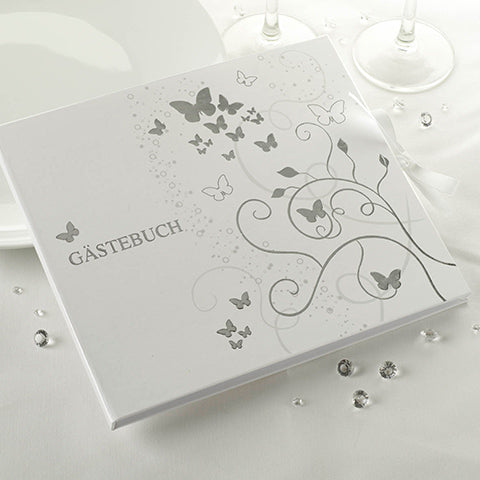 Gästebuch / Fotoalbum Schmetterling Weiß