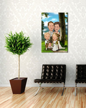 Karikatur vom Foto - Bayerisches Brautpaar - Lustige individuelle Karikatur vom Foto des Hochzeitspaares