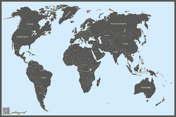 Weltkarte Reiseführer Blau